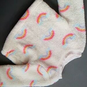 Plush rainbow girls shirt